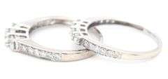 14kt White gold 1.60ctw diamond bridal set