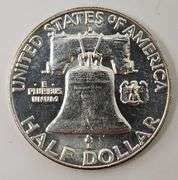 1963 D Franklin Half Dollar, UNC