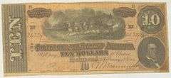 $10 Feb 17 1864 Series $10 CSA Note.