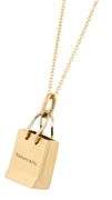 Tiffany & Co. Gift Bag Charm Pendant Necklace in 18K