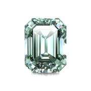 7.7 Ct Ice Mint Rare Emerald Cut Fire Moissanite
