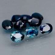 Stunning heated only 3.75ct blue and teal Sapphire set
