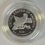 Superb Gem Cameo Proof 2003-W Platinum $10 Eagle in capsule