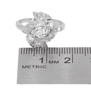 Platinum 950 Vintage 3 Stone Natural Diamond Ring
