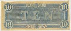 Slider $10 Feb 17 1864 Series $10 CSA Note