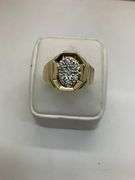 MEN'S 14K YELLOW GOLD DIAMOND RING