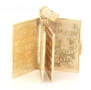14kt Yellow gold Holly Bible charm pendant