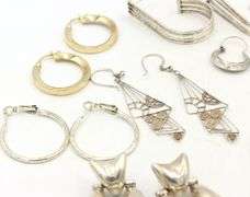 Group lot of Vintage 925 sterling silver earrings