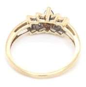 10kt Yellow gold blue sapphire and diamond ring
