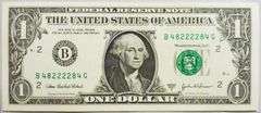 Superb Crisp 2003A $1 Note New York Fancy Radar Serial Number 48222284!