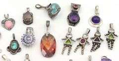 Group lot of Vintage 925 sterling silver pendants