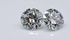 Dazzling 5 Cttw Matching Pair VVs1 White E-F Lab Simulated Diamonds Solitaires