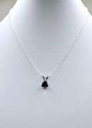 Sparkling 3.5 Ct VVs1 Trillion Cut Emerald Green Fire Moissanite Pendant w Chaind Pendant