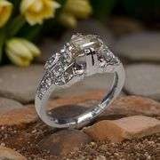 Beautiful 1 Ct VVs1 Peach Fire Moissanite Gemstone Ring