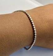 14K White Gold Tennis Lab Diamond Bracelet