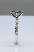 2.48 Ct VVs1 Rare Russian Color Change Lab Created Alexandrite Asscher Cut Ring