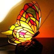 Stained Glass Butterfly Lamp