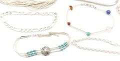 Group lot of Vintage 925 sterling silver bracelets