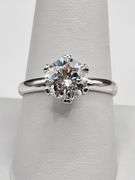 Ladies Sparkling 4.25 Ct VVs1 White D-E Color Simulated Lab Diamond  Ring