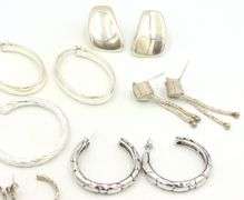 Group lot of Vintage 925 sterling silver earrings