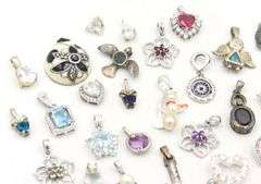 Vintage 925 sterling silver group lot of pendants