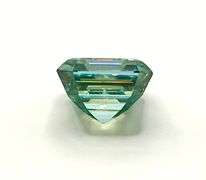 6.35 Ct Paraiba Green Rare Asscher Cut Fire Moissanite