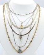 Group lot of 7 Vintage 925 sterling silver necklaces