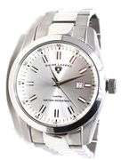 Swiss Legend classic 45mm quartz silver dial watch