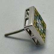 14K White Gold Stud Diamond Earrings