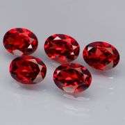 Set of 5 top red VS Garnets weighing 7.83 carats!