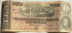 $10 Feb 17 1864 Series $10 CSA Note