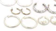 Group lot of Vintage 925 sterling silver earrings
