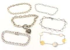 Group lot of Vintage 925 sterling silver bracelets