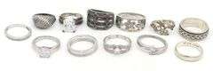Group lot of Vintage 925 sterling silver rings