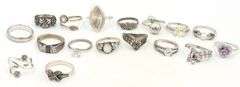 Group lot of Vintage 925 sterling silver rings