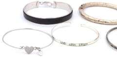 Group lot of Vintage 925 sterling silver bangles