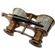 Mother of Pearl Brass Opera Glasses Binoculars