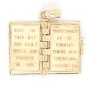 14kt Yellow gold Holly Bible charm pendant