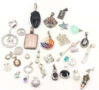 Group lot of Vintage 925 sterling silver pendants
