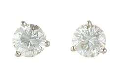 1.03ctw Round Diamond Solitaire Stud Earrings in 14K