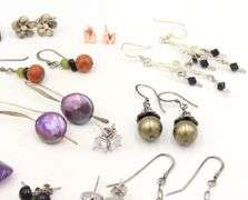 Group lot of vintage 925 sterling silver earrings