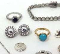 Group lot of Vintage 925 sterling silver designer Judith Ripka and Pandora mis jewelry