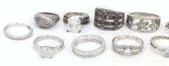 Group lot of Vintage 925 sterling silver rings