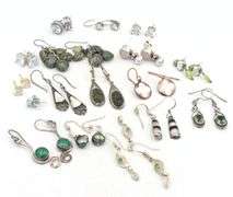 Group lot of vintage 925 sterling silver earrings