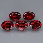 Top color!! 7.32ct 5pc. Mozambique Garnet set