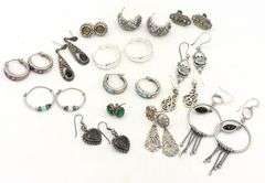 Group lot of Vintage 925 sterling silver earrings