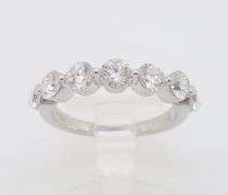 1.50CTW Shared Prong Seven Stone Diamond Band