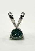 Sparkling 2 Ct VVs1 Deep Emerald Green Moissanite Pendant