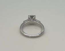 14 Kt White Gold Plate 2.25 Ct VVs1 White H-I Fire Moissanite Ring