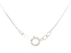 14kt White gold diamond solitaire pendant on chain
